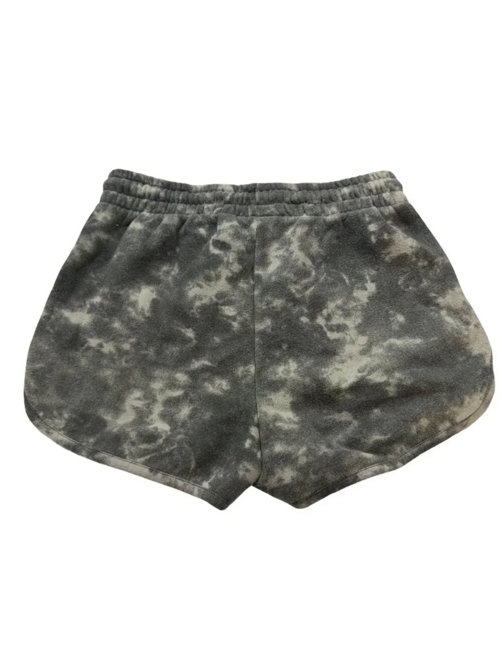 ACDC Charcoal Tie Dye Fleece Sweat Shorts Rock Graphic Drawstring Medium Women's